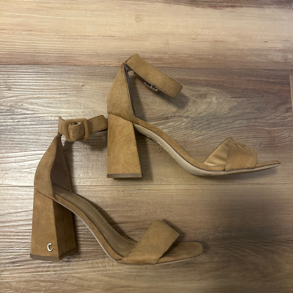 Sam Edelman Tan Block Heel Sandals